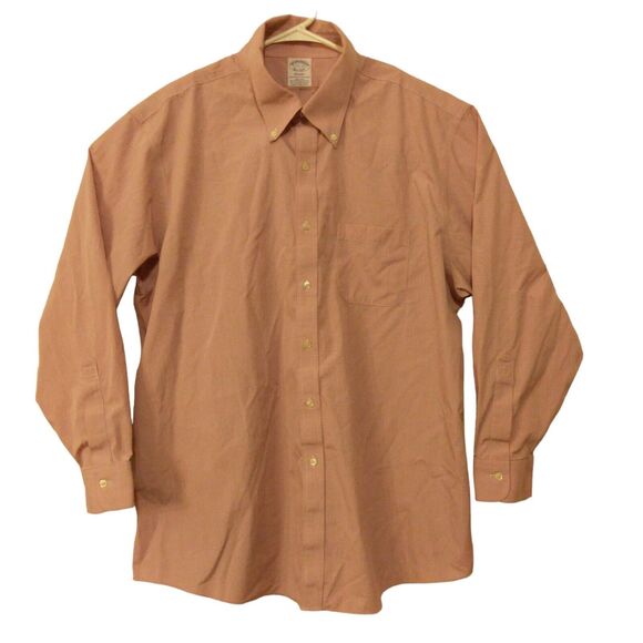 Brooks Brothers Regent dress shirt mens 17.5-33 XL Xlarge pink check plaid - Picture 1 of 9